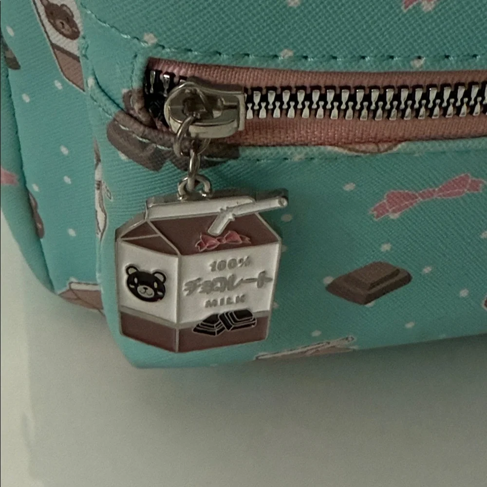 Bioworld Teddy Bear Chocolate Milk Carton Mini Backpack New without label